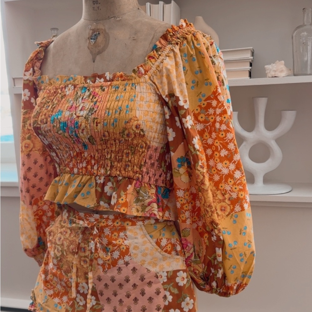 Spell & the Gypsy Collective Freda Blouse and Shorts - Amber